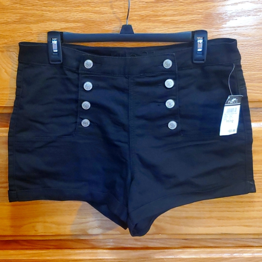 Black Shorts with buttons